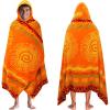 COTTON CRAFT Oversized Beach Towels – 2 Pack XXL 35×84 – The Big Kahuna 7 Foot Extra Large Beach Blanket Towel – Big & Tall – 100% Cotton Jacquard Velour Soft Luxury Towel – Pool Bath – Blue Tiles(Sunshine Orange Yellow)