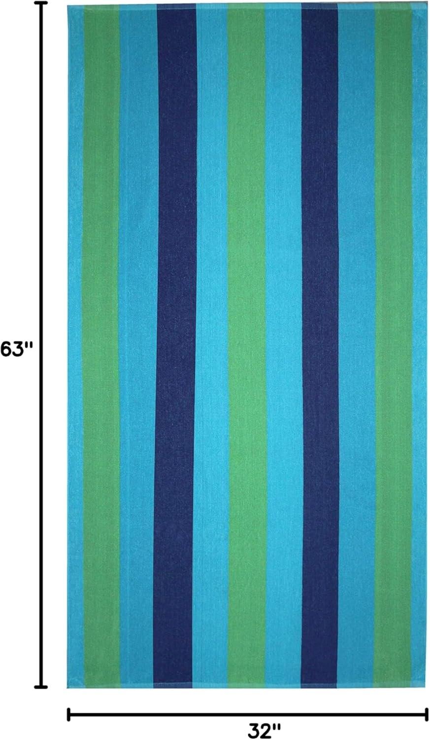 image:imageCOTTON CRAFT Large Beach Towel 4 Pack 100 Cotton Velour Jacquard Pool Picnic Bath Travel Beach Towel Plush Super Soft Absorbent Quick Dry Luxury 450 GSM 32x63 Multi ColorMulticolor