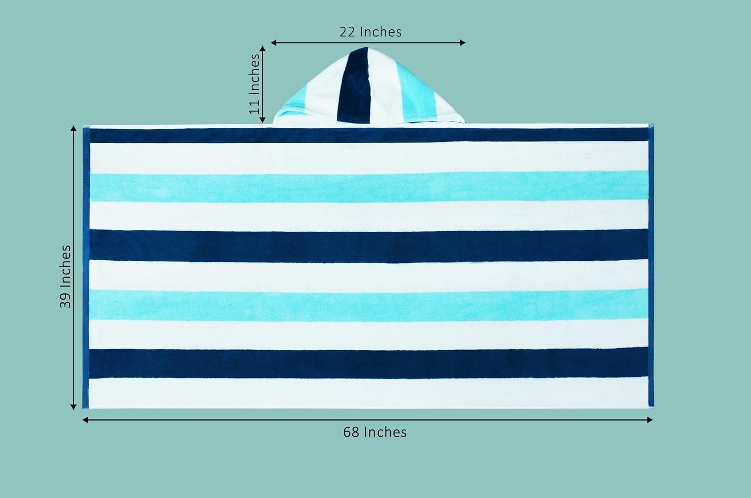 image:imageCOTTON CRAFT Large Beach Towel 4 Pack 100 Cotton Velour Jacquard Pool Picnic Bath Travel Beach Towel Plush Super Soft Absorbent Quick Dry Luxury 450 GSM 32x63 Multi ColorOcean Blue