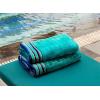 COTTON CRAFT Large Beach Towel – 4 Pack 100% Cotton Velour Jacquard – Pool Picnic Bath Travel Beach Towel – Plush Super Soft Absorbent Quick Dry Luxury – 450 GSM – 32×63 – Multi Color(Blue Tiles)