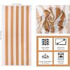 COTTON CRAFT Large Beach Towel – 4 Pack 100% Cotton Velour Jacquard – Pool Picnic Bath Travel Beach Towel – Plush Super Soft Absorbent Quick Dry Luxury – 450 GSM – 32×63 – Multi Color(Cabana Stripe – Linen)