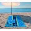 COTTON CRAFT Large Beach Towel – 4 Pack 100% Cotton Velour Jacquard – Pool Picnic Bath Travel Beach Towel – Plush Super Soft Absorbent Quick Dry Luxury – 450 GSM – 32×63 – Multi Color(Hibiscus – Aqua Blue Purple)