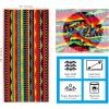COTTON CRAFT Large Beach Towel – 4 Pack 100% Cotton Velour Jacquard – Pool Picnic Bath Travel Beach Towel – Plush Super Soft Absorbent Quick Dry Luxury – 450 GSM – 32×63 – Multi Color(Cozumel – Red Blue Yellow)