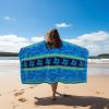 COTTON CRAFT Large Beach Towel – 4 Pack 100% Cotton Velour Jacquard – Pool Picnic Bath Travel Beach Towel – Plush Super Soft Absorbent Quick Dry Luxury – 450 GSM – 32×63 – Multi Color(Hibiscus – Aqua Blue Purple)
