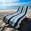 COTTON CRAFT Large Beach Towel – 4 Pack 100% Cotton Velour Jacquard – Pool Picnic Bath Travel Beach Towel – Plush Super Soft Absorbent Quick Dry Luxury – 450 GSM – 32×63 – Multi Color(Ocean Blue)