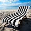 COTTON CRAFT Large Beach Towel – 4 Pack 100% Cotton Velour Jacquard – Pool Picnic Bath Travel Beach Towel – Plush Super Soft Absorbent Quick Dry Luxury – 450 GSM – 32×63 – Multi Color(Cabana Stripe – Black)
