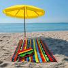 COTTON CRAFT Large Beach Towel – 4 Pack 100% Cotton Velour Jacquard – Pool Picnic Bath Travel Beach Towel – Plush Super Soft Absorbent Quick Dry Luxury – 450 GSM – 32×63 – Multi Color(Cozumel – Red Blue Yellow)