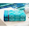 COTTON CRAFT Large Beach Towel – 4 Pack 100% Cotton Velour Jacquard – Pool Picnic Bath Travel Beach Towel – Plush Super Soft Absorbent Quick Dry Luxury – 450 GSM – 32×63 – Multi Color(Summer Trellis Pool Blue)