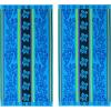 COTTON CRAFT Large Beach Towel – 4 Pack 100% Cotton Velour Jacquard – Pool Picnic Bath Travel Beach Towel – Plush Super Soft Absorbent Quick Dry Luxury – 450 GSM – 32×63 – Multi Color(Hibiscus – Aqua Blue Purple)