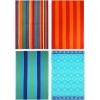 COTTON CRAFT Large Beach Towel – 4 Pack 100% Cotton Velour Jacquard – Pool Picnic Bath Travel Beach Towel – Plush Super Soft Absorbent Quick Dry Luxury – 450 GSM – 32×63 – Multi Color(Multicolor)