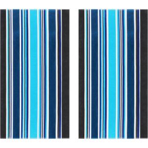 COTTON CRAFT Large Beach Towel – 4 Pack 100% Cotton Velour Jacquard – Pool Picnic Bath Travel Beach Towel – Plush Super Soft Absorbent Quick Dry Luxury – 450 GSM – 32×63 – Multi Color(Cancun Blue Multi)
