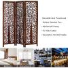 Room Divider Wood Screen – Chitra Antique Pewter – 4 Panel Folding 72 x 80 – Hand Carved Decorative Functional Versatile Portable Partition Reversible Freestanding Small Spaces – COTTON CRAFT(Arbor Tree – Antique Brown)