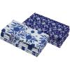 COTTON CRAFT Cloth Napkins – Set of 12-100% Cotton Reusable Country French Toile Dinner Napkin – Everyday Spring Summer Fall Christmas Holiday Party Gift – Soft Absorbent Serviette -18×18 – Blue(Blue White)