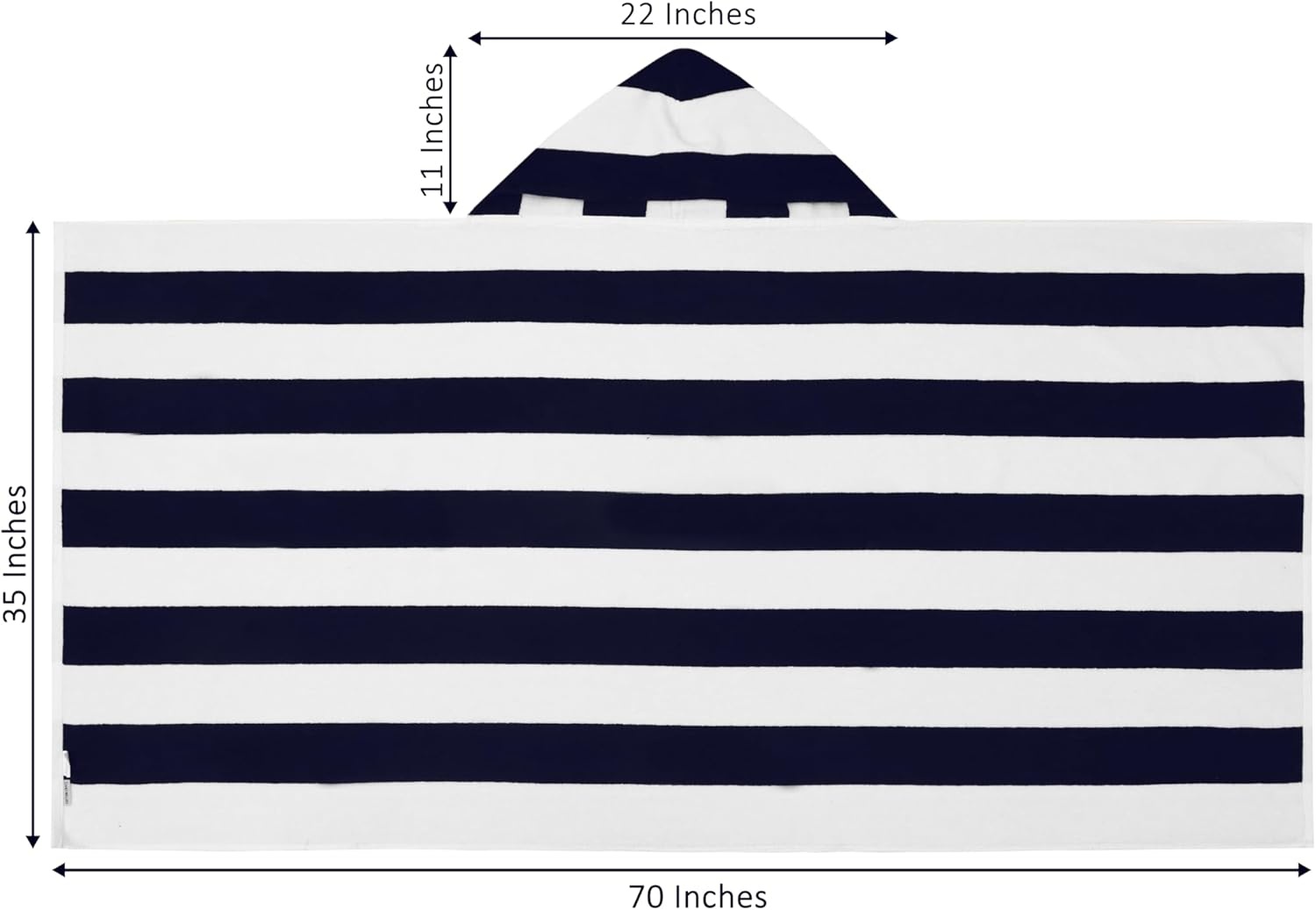 image:imageCOTTON CRAFT Oversized Beach Towel 2 Pack 35 x 70 inches XL Beach Towel 100 Cotton Velour Big amp Huge Thick Plush 450 GSM Super Soft Luxury Towel Pool Picnic Bath Cabana Stripe NavyNavy White