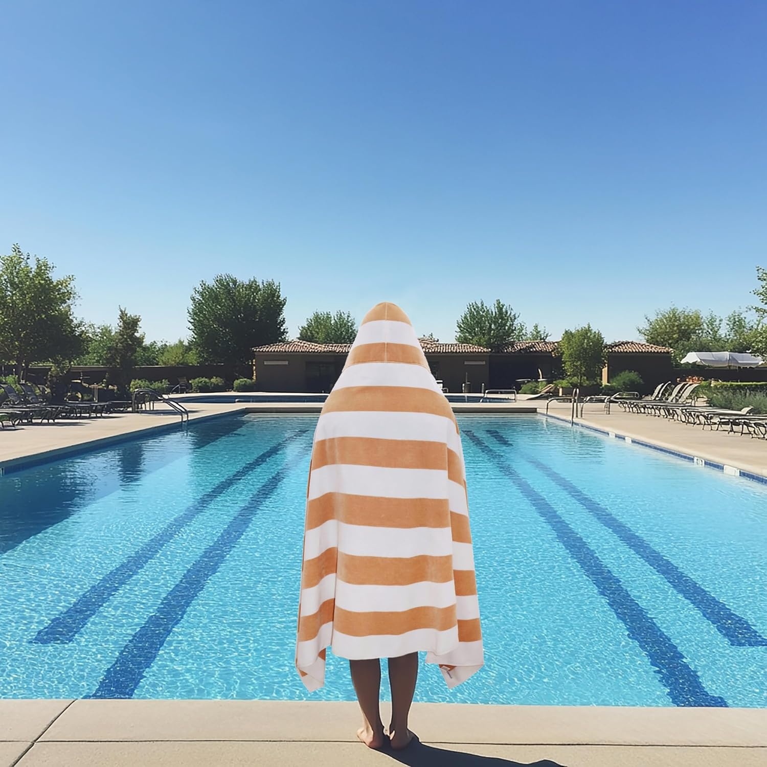 image:imageCOTTON CRAFT Oversized Beach Towel 2 Pack 35 x 70 inches XL Beach Towel 100 Cotton Velour Big amp Huge Thick Plush 450 GSM Super Soft Luxury Towel Pool Picnic Bath Cabana Stripe NavyLinen White