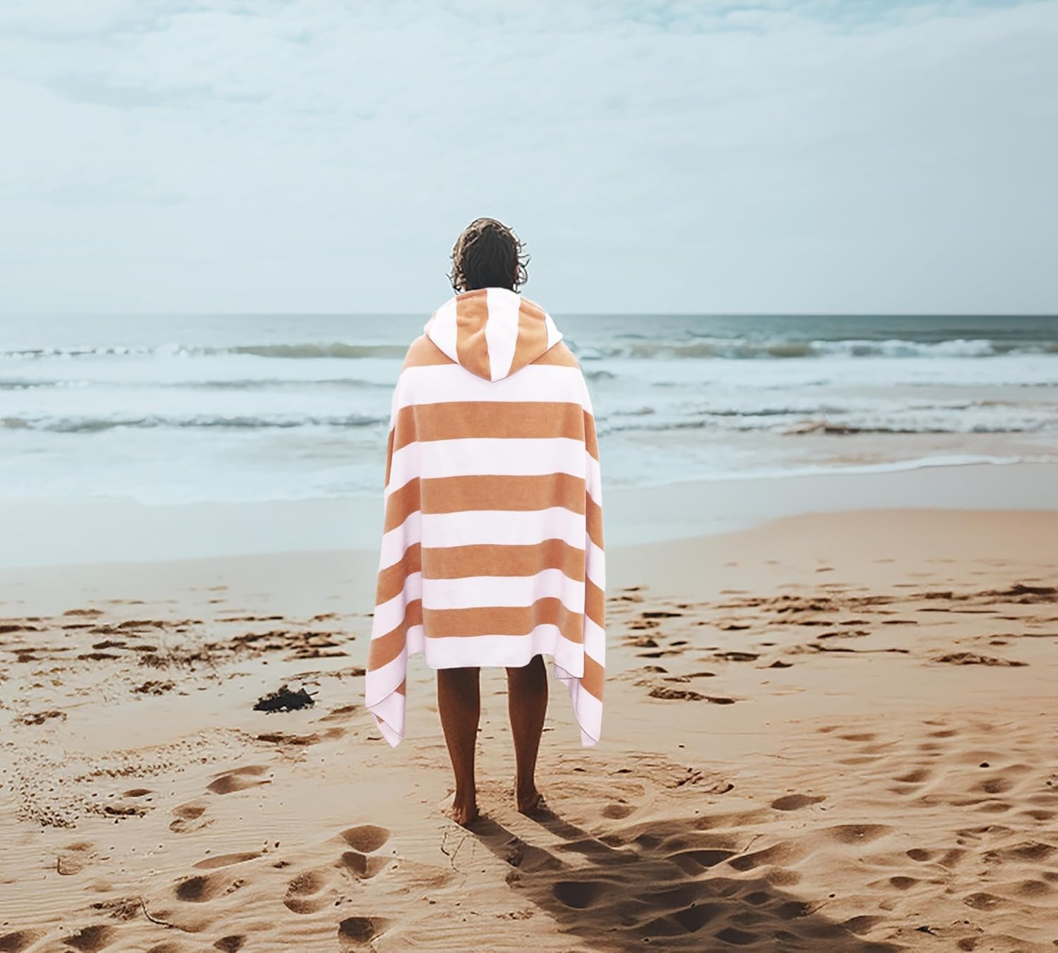 image:imageCOTTON CRAFT Oversized Beach Towel 2 Pack 35 x 70 inches XL Beach Towel 100 Cotton Velour Big amp Huge Thick Plush 450 GSM Super Soft Luxury Towel Pool Picnic Bath Cabana Stripe NavyLinen White