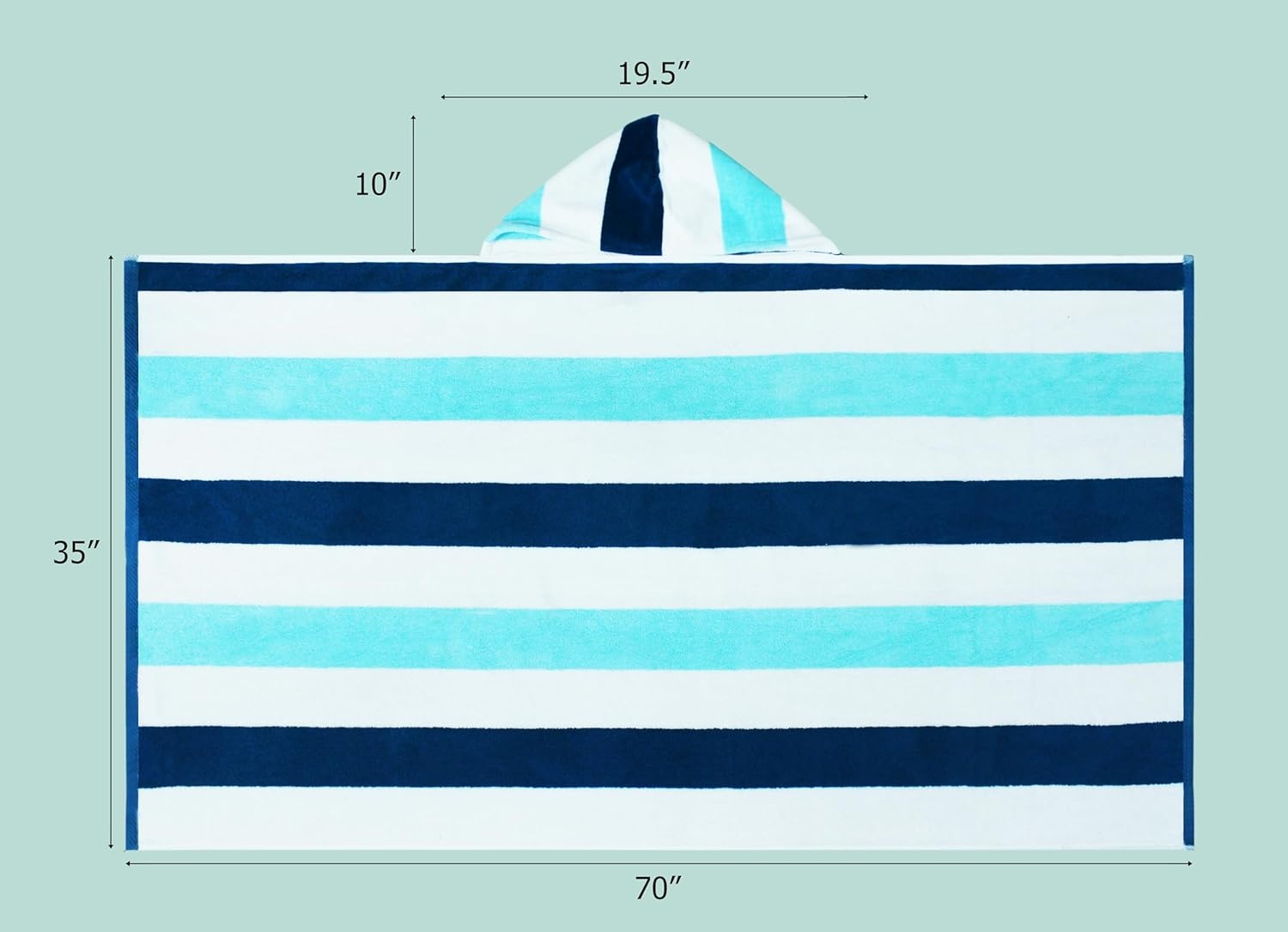 image:imageCOTTON CRAFT Oversized Beach Towel 2 Pack 35 x 70 inches XL Beach Towel 100 Cotton Velour Big amp Huge Thick Plush 450 GSM Super Soft Luxury Towel Pool Picnic Bath Cabana Stripe NavyOcean Blue