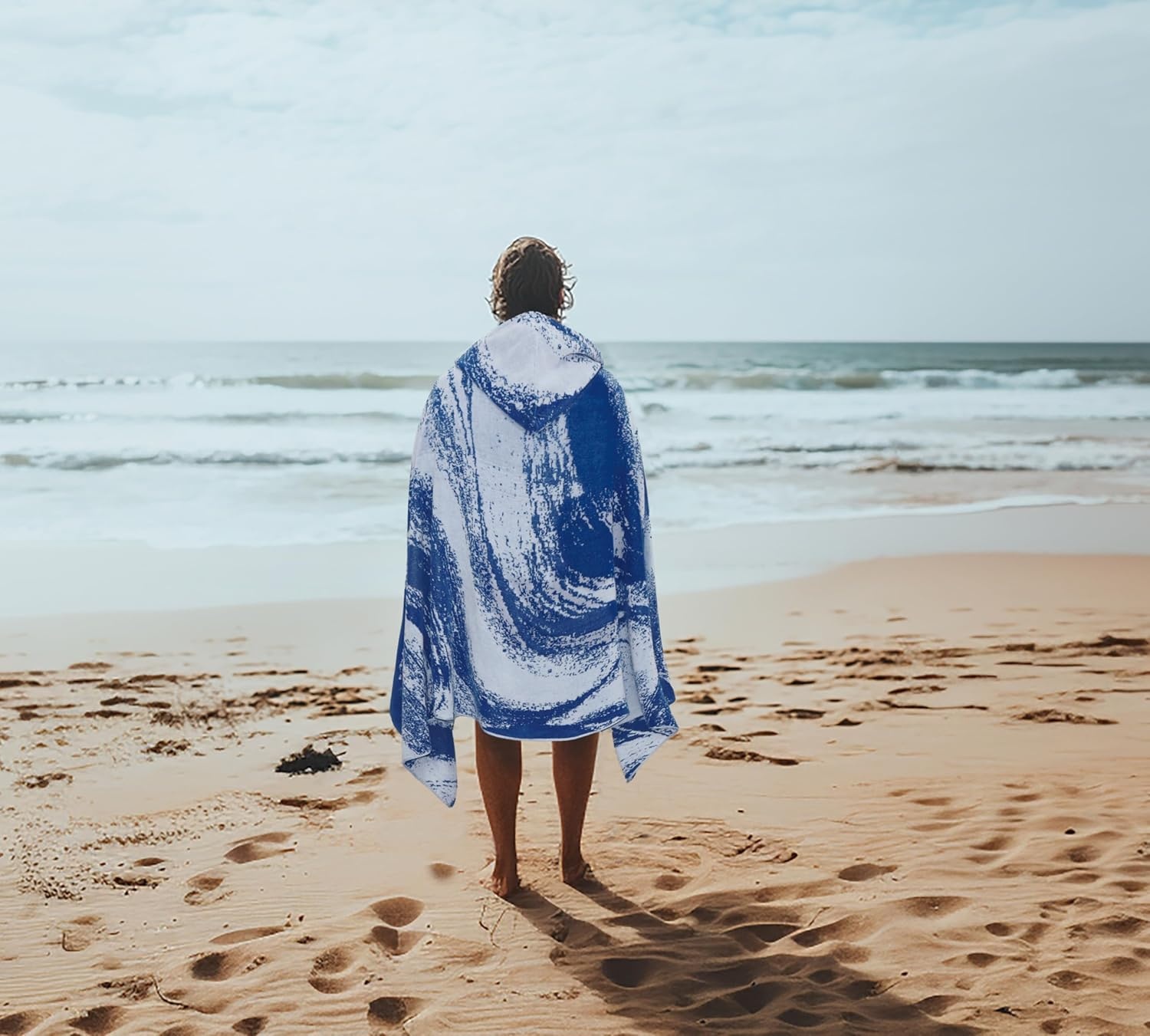 image:imageCOTTON CRAFT Oversized Beach Towel 2 Pack 35 x 70 inches XL Beach Towel 100 Cotton Velour Big amp Huge Thick Plush 450 GSM Super Soft Luxury Towel Pool Picnic Bath Cabana Stripe NavySurf Blue