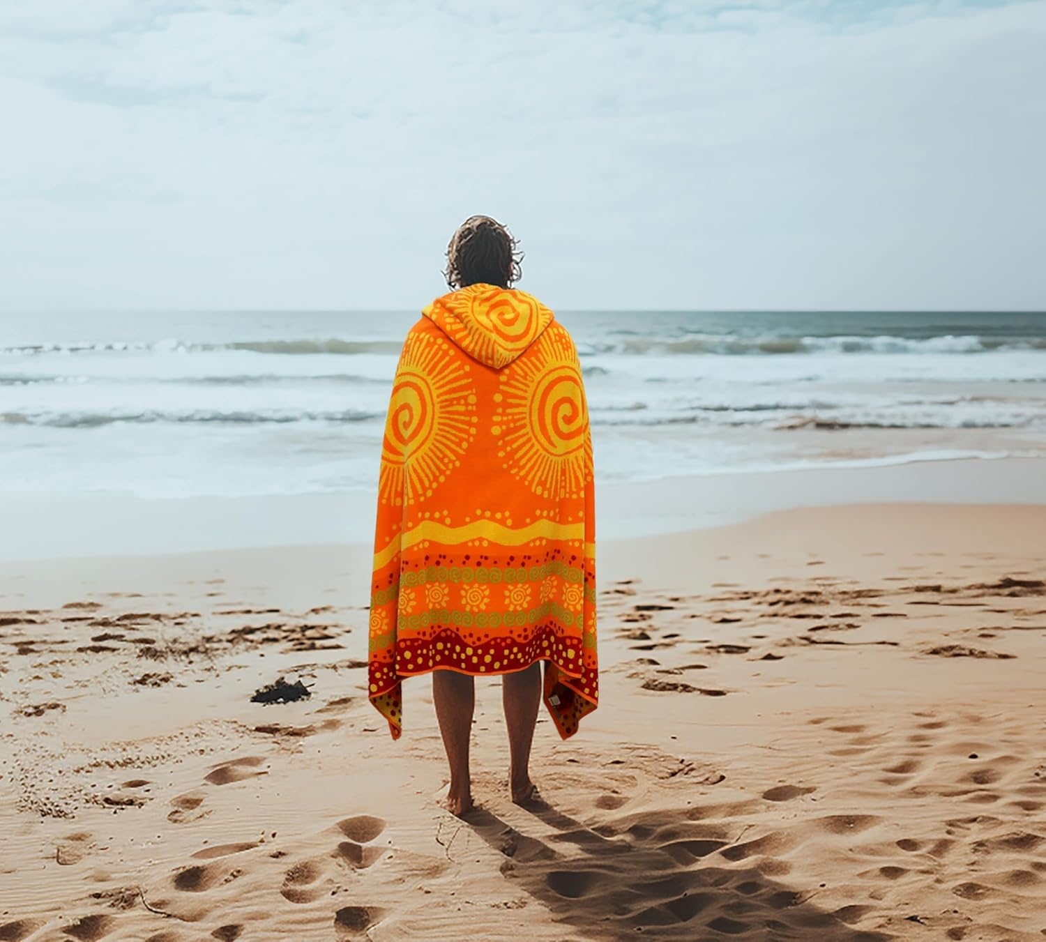 image:imageCOTTON CRAFT Oversized Beach Towel 2 Pack 35 x 70 inches XL Beach Towel 100 Cotton Velour Big amp Huge Thick Plush 450 GSM Super Soft Luxury Towel Pool Picnic Bath Cabana Stripe NavySunshine Orange Yellow