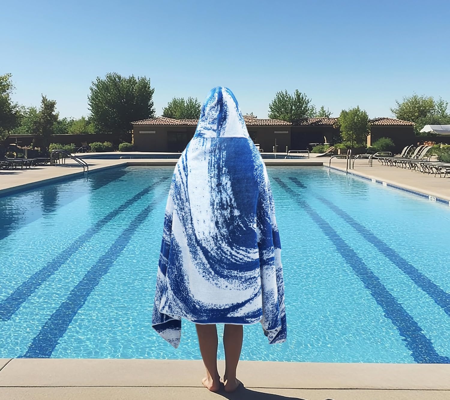 image:imageCOTTON CRAFT Oversized Beach Towel 2 Pack 35 x 70 inches XL Beach Towel 100 Cotton Velour Big amp Huge Thick Plush 450 GSM Super Soft Luxury Towel Pool Picnic Bath Cabana Stripe NavySurf Blue