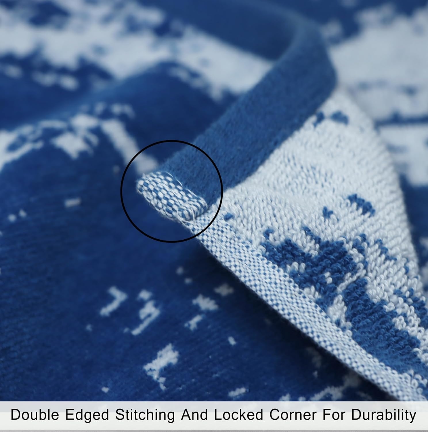 image:imageCOTTON CRAFT Oversized Beach Towel 2 Pack 35 x 70 inches XL Beach Towel 100 Cotton Velour Big amp Huge Thick Plush 450 GSM Super Soft Luxury Towel Pool Picnic Bath Cabana Stripe NavySurf Blue