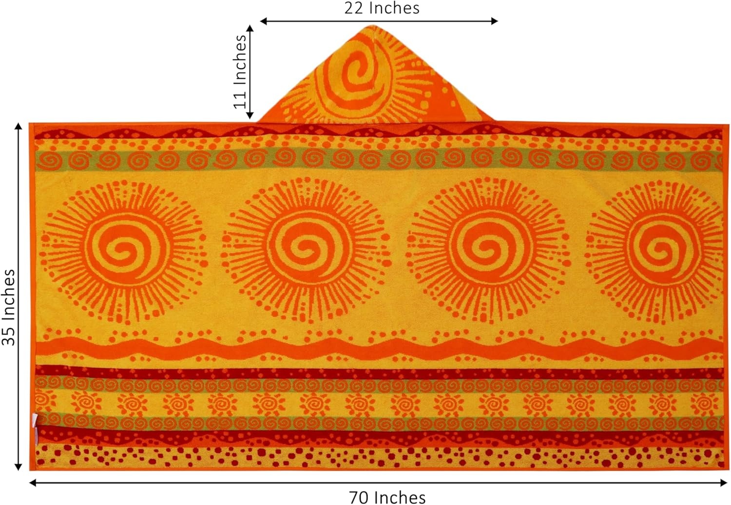 image:imageCOTTON CRAFT Oversized Beach Towel 2 Pack 35 x 70 inches XL Beach Towel 100 Cotton Velour Big amp Huge Thick Plush 450 GSM Super Soft Luxury Towel Pool Picnic Bath Cabana Stripe NavySunshine Orange Yellow
