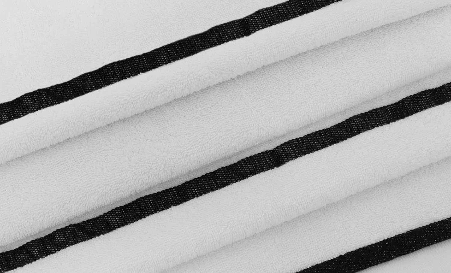 image:imageCOTTON CRAFT Pool Lounge Chair Cover 2 Pack Soft Absorbent 100 Cotton Stripe Dobby Terry Towel Chaise Lounge Beach Chair Cover Oversized 32 W x 82 Length x 7 inch Pocket BlueBlack Stripe