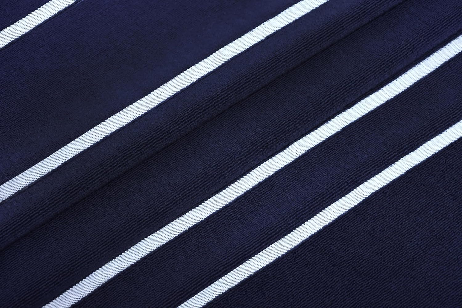 image:imageCOTTON CRAFT Pool Lounge Chair Cover 2 Pack Soft Absorbent 100 Cotton Stripe Dobby Terry Towel Chaise Lounge Beach Chair Cover Oversized 32 W x 82 Length x 7 inch Pocket BlueBlue