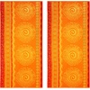 COTTON CRAFT Oversized Beach Towel – 2 Pack 35 x 70 inches XL Beach Towel – 100% Cotton Velour – Big & Huge – Thick Plush 450 GSM Super Soft Luxury Towel – Pool Picnic Bath – Cabana Stripe Navy(Sunshine Orange Yellow)