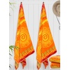 COTTON CRAFT Oversized Beach Towel – 2 Pack 35 x 70 inches XL Beach Towel – 100% Cotton Velour – Big & Huge – Thick Plush 450 GSM Super Soft Luxury Towel – Pool Picnic Bath – Cabana Stripe Navy(Sunshine Orange Yellow)