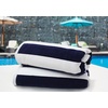 COTTON CRAFT Oversized Beach Towel – 2 Pack 35 x 70 inches XL Beach Towel – 100% Cotton Velour – Big & Huge – Thick Plush 450 GSM Super Soft Luxury Towel – Pool Picnic Bath – Cabana Stripe Navy(Navy White)
