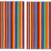 COTTON CRAFT Oversized Beach Towel – 2 Pack 35 x 70 inches XL Beach Towel – 100% Cotton Velour – Big & Huge – Thick Plush 450 GSM Super Soft Luxury Towel – Pool Picnic Bath – Cabana Stripe Navy(Summer of Siam)