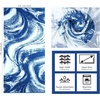 COTTON CRAFT Oversized Beach Towel – 2 Pack 35 x 70 inches XL Beach Towel – 100% Cotton Velour – Big & Huge – Thick Plush 450 GSM Super Soft Luxury Towel – Pool Picnic Bath – Cabana Stripe Navy(Surf Blue)