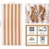 COTTON CRAFT Oversized Beach Towel – 2 Pack 35 x 70 inches XL Beach Towel – 100% Cotton Velour – Big & Huge – Thick Plush 450 GSM Super Soft Luxury Towel – Pool Picnic Bath – Cabana Stripe Navy(Linen White)