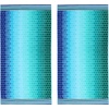 COTTON CRAFT Oversized Beach Towel – 2 Pack 35 x 70 inches XL Beach Towel – 100% Cotton Velour – Big & Huge – Thick Plush 450 GSM Super Soft Luxury Towel – Pool Picnic Bath – Cabana Stripe Navy(Blue Tiles)