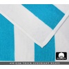 COTTON CRAFT Oversized Beach Towel – 2 Pack 35 x 70 inches XL Beach Towel – 100% Cotton Velour – Big & Huge – Thick Plush 450 GSM Super Soft Luxury Towel – Pool Picnic Bath – Cabana Stripe Navy(Aqua White)