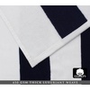 COTTON CRAFT Oversized Beach Towel – 2 Pack 35 x 70 inches XL Beach Towel – 100% Cotton Velour – Big & Huge – Thick Plush 450 GSM Super Soft Luxury Towel – Pool Picnic Bath – Cabana Stripe Navy(Navy White)