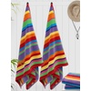 COTTON CRAFT Oversized Beach Towel – 2 Pack 35 x 70 inches XL Beach Towel – 100% Cotton Velour – Big & Huge – Thick Plush 450 GSM Super Soft Luxury Towel – Pool Picnic Bath – Cabana Stripe Navy(Summer of Siam)