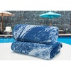 COTTON CRAFT Oversized Beach Towel – 2 Pack 35 x 70 inches XL Beach Towel – 100% Cotton Velour – Big & Huge – Thick Plush 450 GSM Super Soft Luxury Towel – Pool Picnic Bath – Cabana Stripe Navy(Surf Blue)