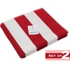COTTON CRAFT Pool Lounge Chair Cover – 2 Pack – Soft Absorbent 100% Cotton Stripe Dobby Terry Towel Chaise Lounge Beach Chair Cover – Oversized 32 W x 82 Length x 7 inch Pocket – Blue(Red White)