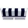 COTTON CRAFT Pool Lounge Chair Cover – 2 Pack – Soft Absorbent 100% Cotton Stripe Dobby Terry Towel Chaise Lounge Beach Chair Cover – Oversized 32 W x 82 Length x 7 inch Pocket – Blue(Navy)