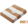 COTTON CRAFT Pool Lounge Chair Cover – 2 Pack – Soft Absorbent 100% Cotton Stripe Dobby Terry Towel Chaise Lounge Beach Chair Cover – Oversized 32 W x 82 Length x 7 inch Pocket – Blue(Linen White)