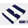 COTTON CRAFT Pool Lounge Chair Cover – 2 Pack – Soft Absorbent 100% Cotton Stripe Dobby Terry Towel Chaise Lounge Beach Chair Cover – Oversized 32 W x 82 Length x 7 inch Pocket – Blue(Navy White)