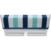 COTTON CRAFT Pool Lounge Chair Cover – 2 Pack – Soft Absorbent 100% Cotton Stripe Dobby Terry Towel Chaise Lounge Beach Chair Cover – Oversized 32 W x 82 Length x 7 inch Pocket – Blue(Ocean Blue Stripe)