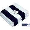 COTTON CRAFT Pool Lounge Chair Cover – 2 Pack – Soft Absorbent 100% Cotton Stripe Dobby Terry Towel Chaise Lounge Beach Chair Cover – Oversized 32 W x 82 Length x 7 inch Pocket – Blue(Navy)