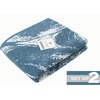 COTTON CRAFT Pool Lounge Chair Cover – 2 Pack – Soft Absorbent 100% Cotton Stripe Dobby Terry Towel Chaise Lounge Beach Chair Cover – Oversized 32 W x 82 Length x 7 inch Pocket – Blue(Waves – Surf Blue)