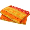 COTTON CRAFT Oversized Beach Towel – 2 Pack 35 x 70 inches XL Beach Towel – 100% Cotton Velour – Big & Huge – Thick Plush 450 GSM Super Soft Luxury Towel – Pool Picnic Bath – Cabana Stripe Navy(Sunshine Orange Yellow)