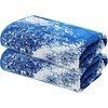 COTTON CRAFT Oversized Beach Towel – 2 Pack 35 x 70 inches XL Beach Towel – 100% Cotton Velour – Big & Huge – Thick Plush 450 GSM Super Soft Luxury Towel – Pool Picnic Bath – Cabana Stripe Navy(Surf Blue)